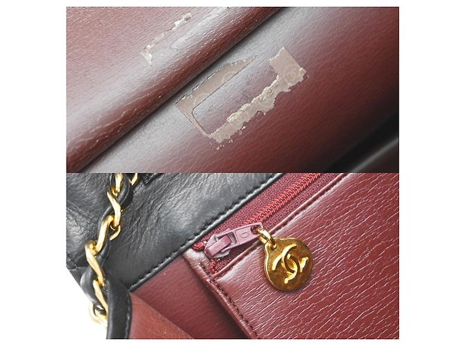 Clutch Chanel Vintage con Catena in Pelle Trapuntata Medium Nero - vista 7