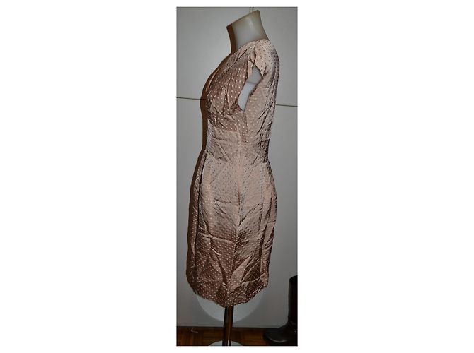Vestido Moschino Cheap and Chic rosa pó com bolinhas - vista 3