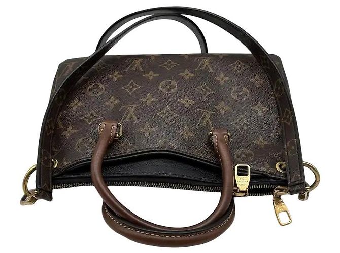 Tote Pallas Louis Vuitton em canvas Monogram com couro BB Marrom - vista 3