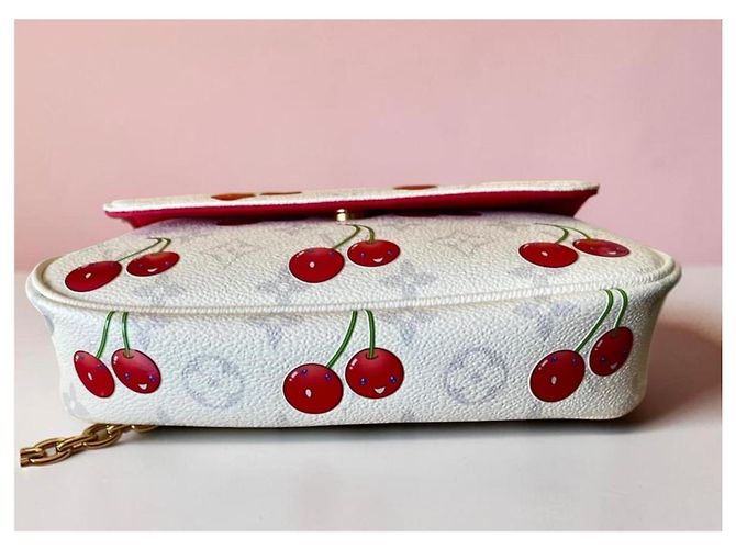 Louis Vuitton Portafoglio con catena Ivy Monogram Cherry Bianco Rosso - vista 6