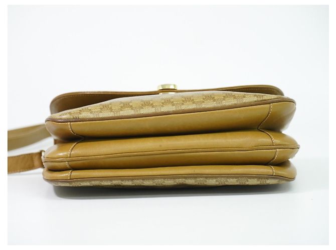 Céline Celine Vintage Macadam Tela e Pelle Beige - vista 3