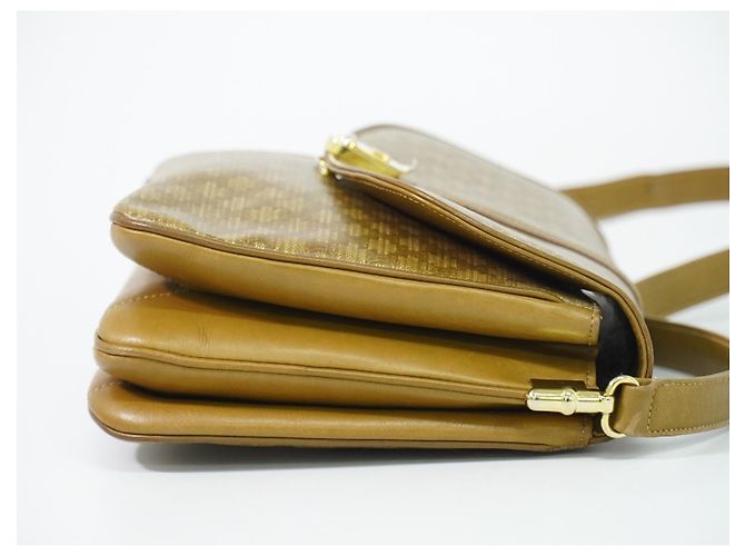 Céline Celine Vintage Macadam Tela e Pelle Beige - vista 4