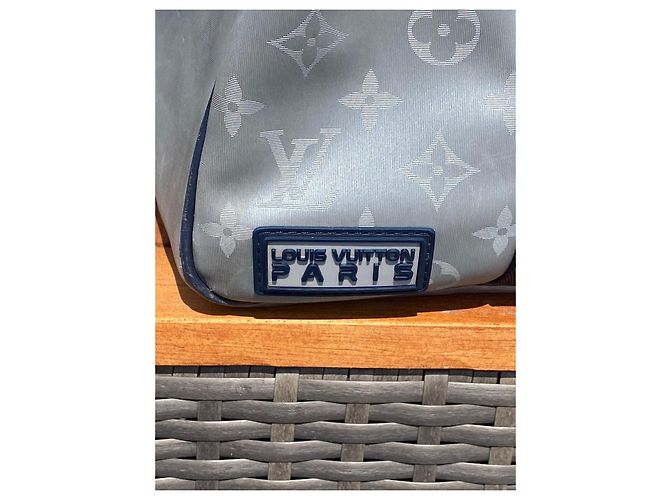Louis Vuitton Keepall 50 Monogram Galaxy in tela Blu Grigio Monogramma - vista 10