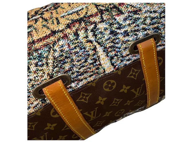Louis Vuitton Keepall 50 Custom Van Gogh 'Terrazza del Caffè la Sera' Marrone Multicolore Beige - vista 10