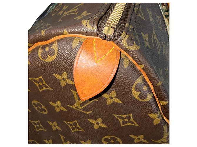 Louis Vuitton Keepall 50 Custom Van Gogh 'Terrazza del Caffè la Sera' Marrone Multicolore Beige - vista 12