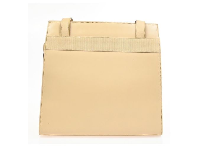 Salvatore Ferragamo Vala Leather Beige - vista 2