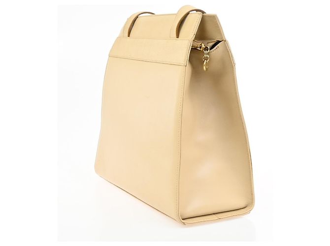 Salvatore Ferragamo Vala Leather Beige - vista 4
