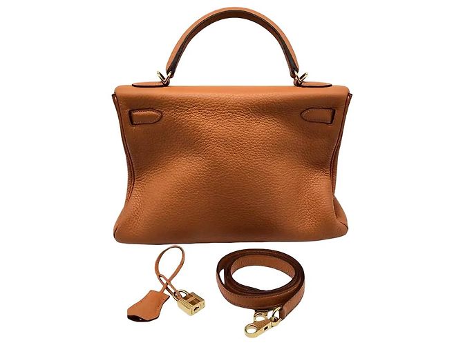 Hermès Hermes Kelly Orange Gulliver con Hardware Gold 32 Arancione - vista 2