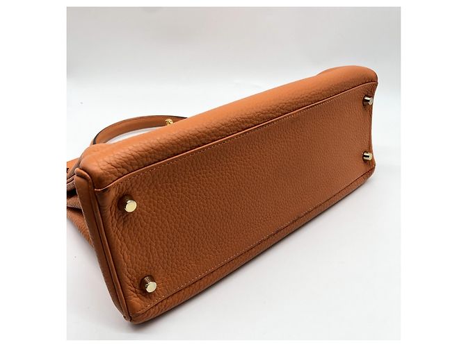 Hermès Hermes Kelly Orange Gulliver con Hardware Gold 32 Arancione - vista 3