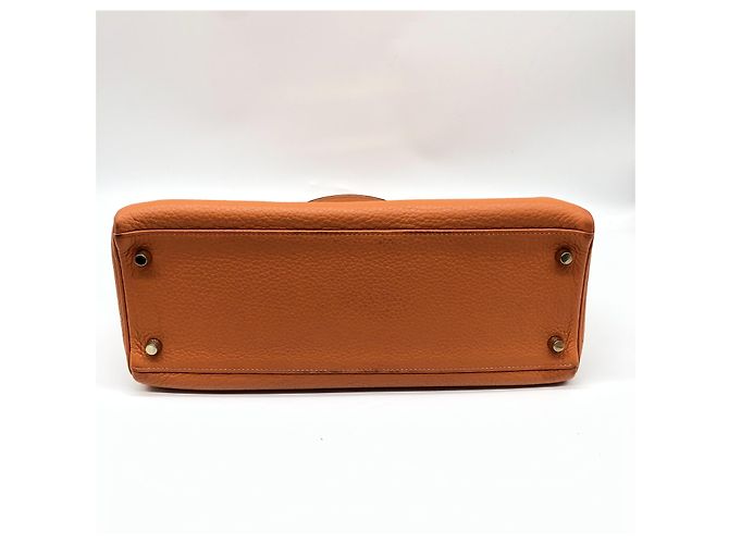 Hermès Hermes Kelly Orange Gulliver con Hardware Gold 32 Arancione - vista 5