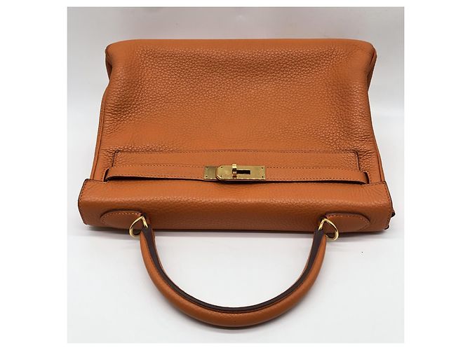 Hermès Hermes Kelly Orange Gulliver con Hardware Gold 32 Arancione - vista 6