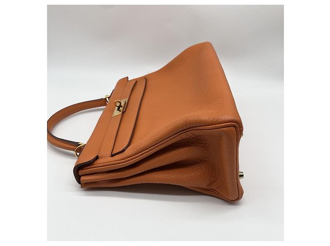 Hermès Hermes Kelly Orange Gulliver con Hardware Gold 32 Arancione - vista 7