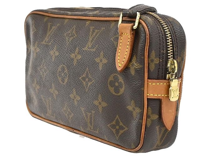 Louis Vuitton Pochette Marly Bandouliere Monogram Canvas medium Marrone - vista 4