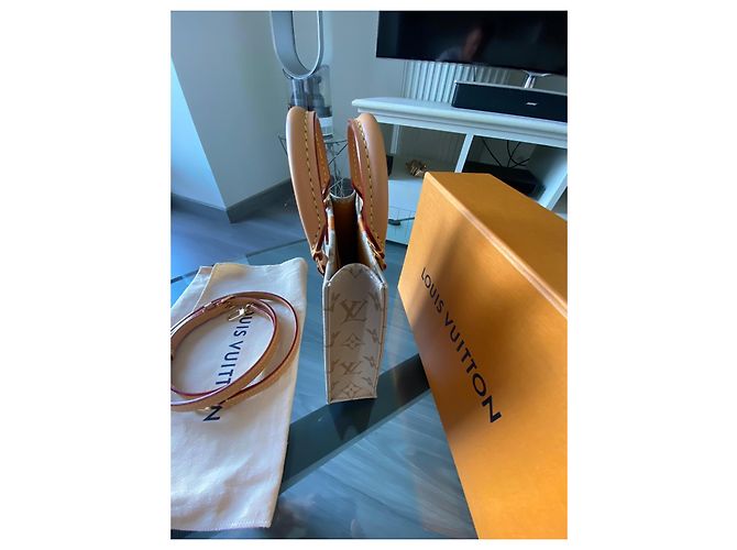 Louis Vuitton Monogram Orange Blanc Flat Bag PM Blanco Beige Naranja - vista 4