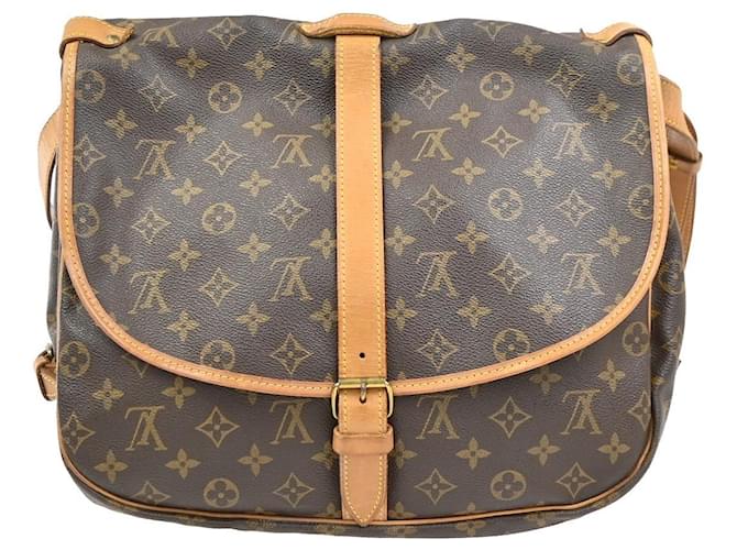 Louis Vuitton Saumur Monogram Canvas 35 Marrone - vista 2
