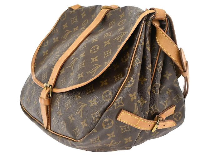 Louis Vuitton Saumur Monogram Canvas 35 Marrone - vista 4
