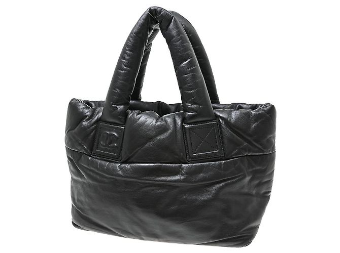 Chanel Coco Cocoon Reversible Tote aus gestepptem Lammleder Medium Schwarz - Ansicht 2
