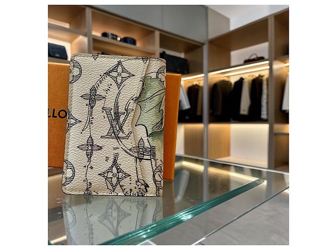 Louis Vuitton Monogram Elephant Kartenetui Beige Grün Monogramm - Ansicht 4