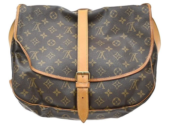 Louis Vuitton Saumur Monogram Canvas 35 Marrone - vista 2