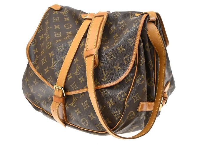 Louis Vuitton Saumur Monogram Canvas 35 Marrone - vista 3