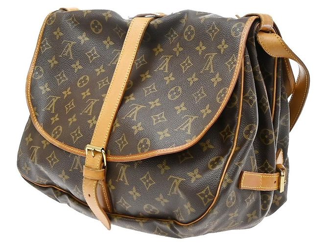 Louis Vuitton Saumur Monogram Canvas 35 Marrone - vista 4