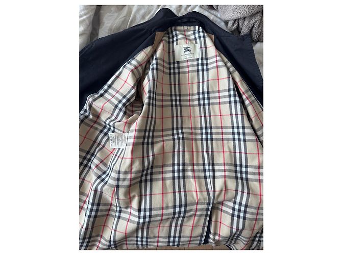 Impermeable Burberry Negro Forro Nova Check - vista 12