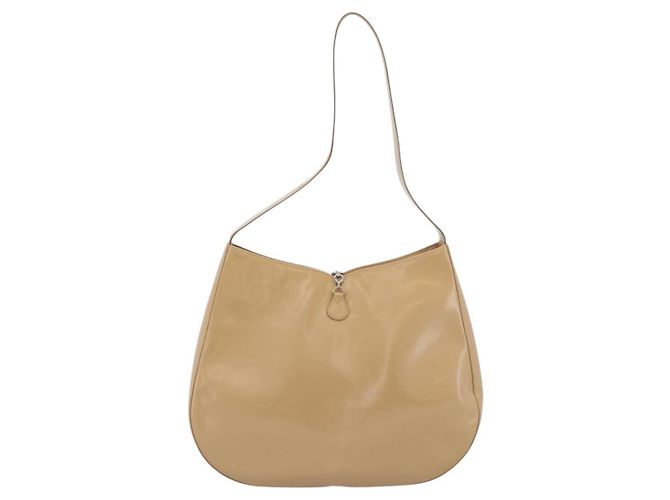 Salvatore Ferragamo Gancini in pelle lucida Beige - vista 2