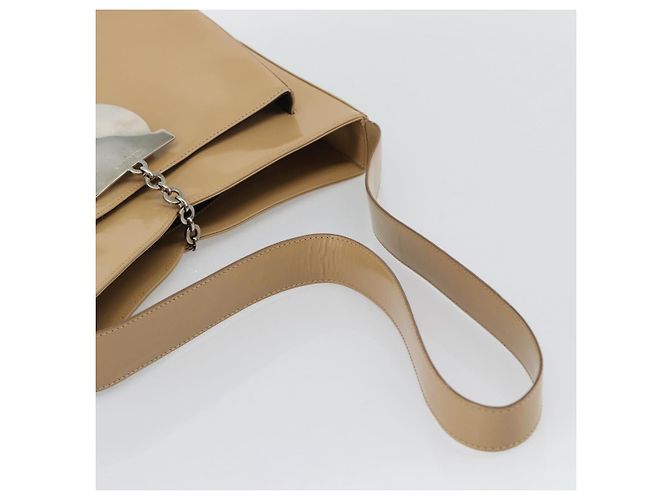 Salvatore Ferragamo Gancini in pelle lucida Beige - vista 7