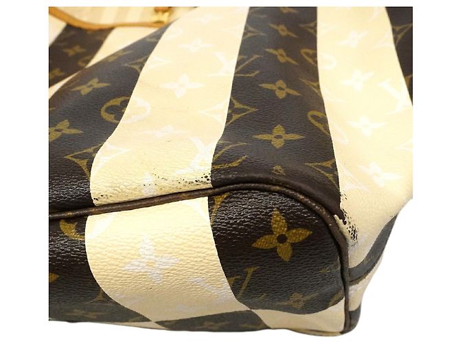 Borsa Tote Louis Vuitton Monogram Rayures Neverfull MM Marrone - vista 6