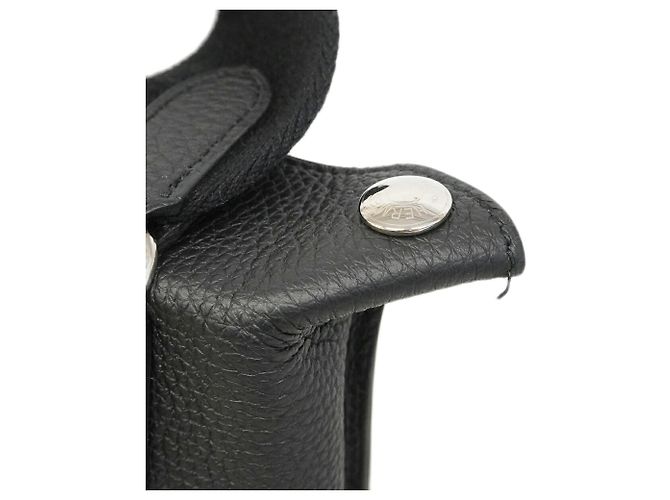 Hermès Borsa a Spalla Hermes Videpoche Togo Black W Stamp Donna Nero - vista 6