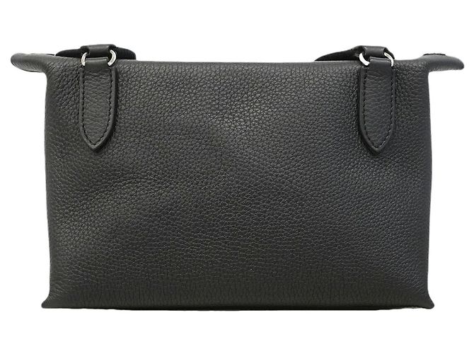 Hermès Borsa a Spalla Hermes Videpoche Togo Black W Stamp Donna Nero - vista 8