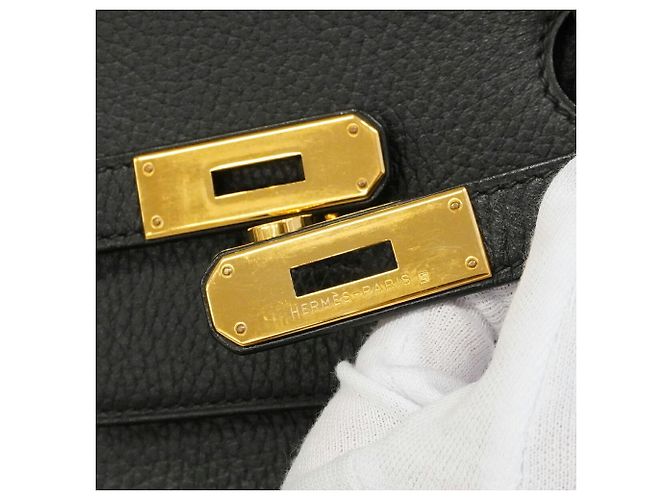 Hermès Borsa Hermes Birkin 40 in pelle Ardennes nera Nero - vista 8