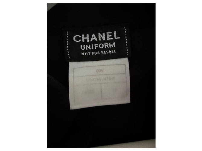 Chanel Uniform Camicia in seta nera Nero - vista 5