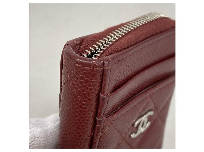 Monedero Chanel Matelassé Caviar Leather Burdeos - vista 5