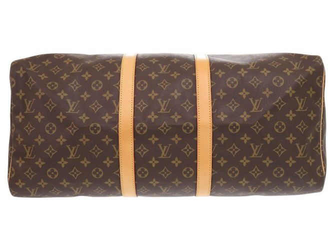 Borsa Boston Louis Vuitton Keepall 55 Monogram Marrone Monogramma - vista 3