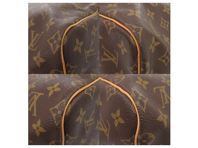 Borsa Boston Louis Vuitton Keepall 55 Monogram Marrone Monogramma - vista 4