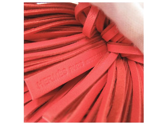 Hermès Portachiavi Hermes Carmen Fringe Rosso - vista 4