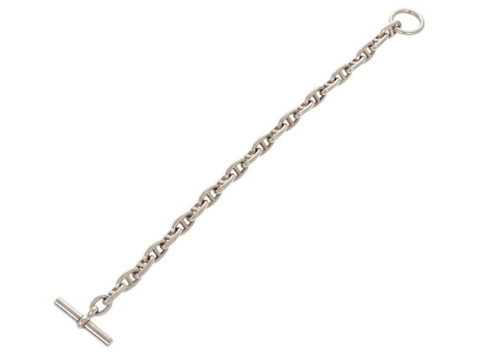 Hermès Hermes Chaine d'Ancre TPM 22-link Silver Charm Bracelet Plata - vista 3