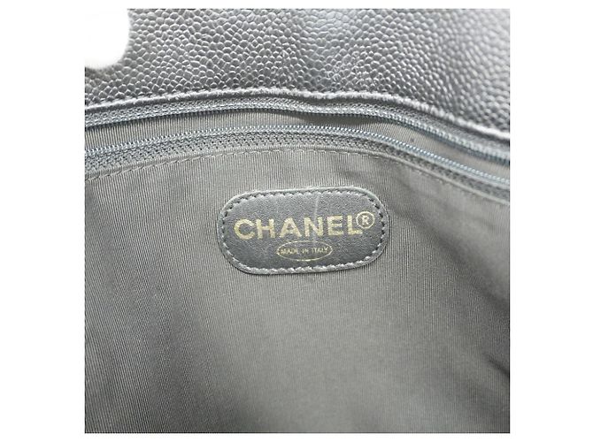 Borsa Tote Chanel in pelle di vitello martellata nera Nero - vista 5