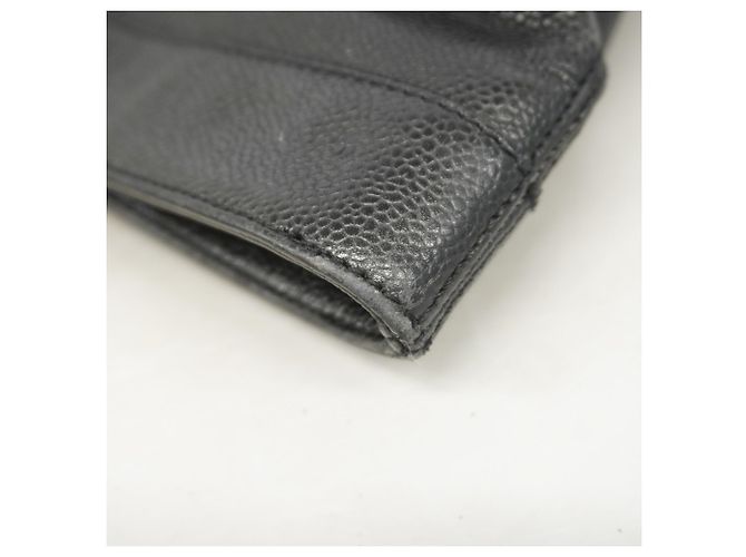 Borsa Tote Chanel in pelle di vitello martellata nera Nero - vista 6