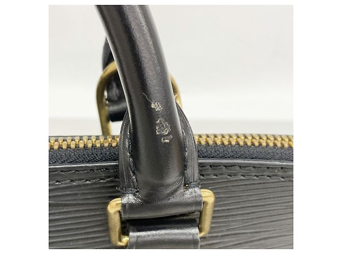 Borsa Louis Vuitton Alma Epi M52142 Noir Nero - vista 9