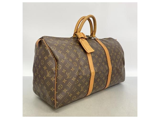 Louis Vuitton Boston Monogram Keepall 50 Marrone - vista 2