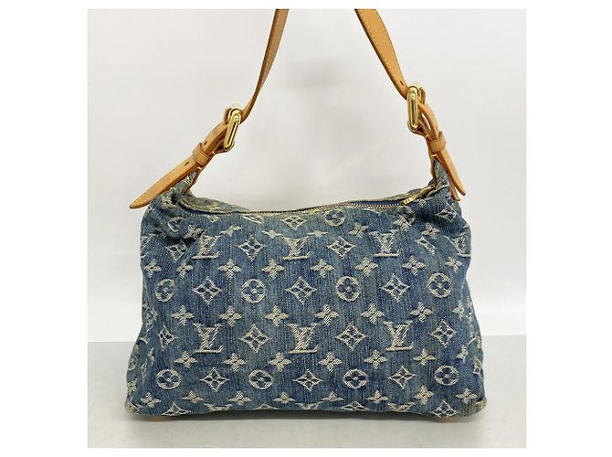 Borsa Louis Vuitton Monogram Denim Baggy PM Blu - vista 12