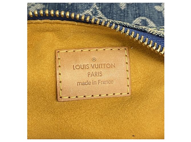 Borsa Louis Vuitton Monogram Denim Baggy PM Blu - vista 5