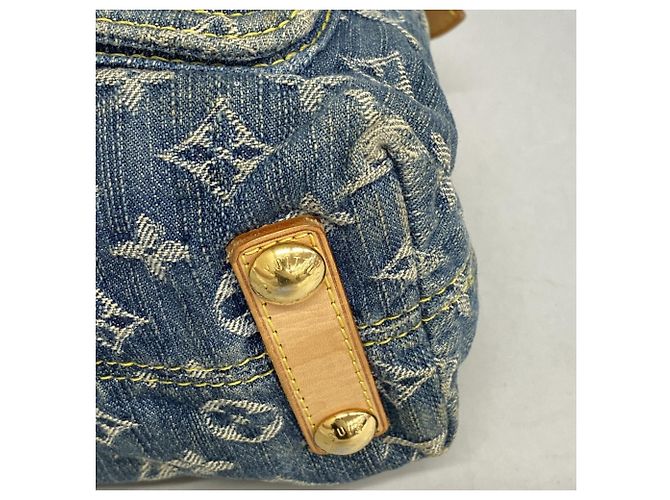 Borsa Louis Vuitton Monogram Denim Baggy PM Blu - vista 6