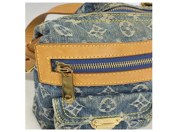 Borsa Louis Vuitton Monogram Denim Baggy PM Blu - vista 7