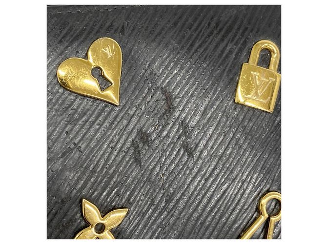 Louis Vuitton Epi Zippy Wallet Love Lock Long M3991 Noir Nero - vista 5