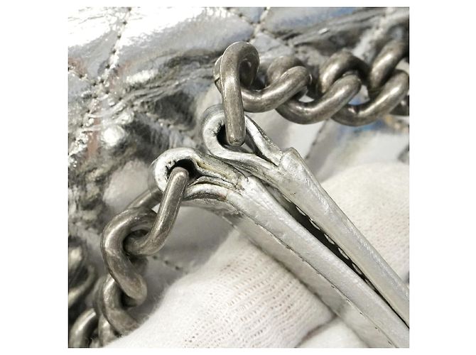 Borsa a Spalla Chanel Boy Chain Argento - vista 10