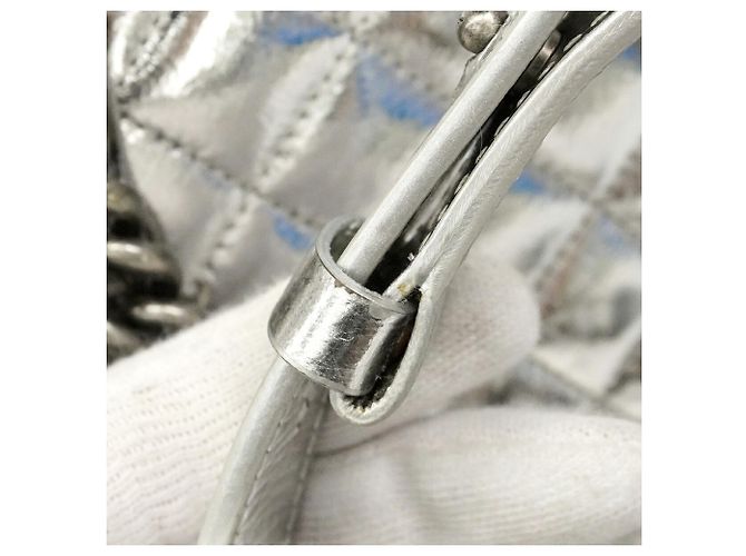 Borsa a Spalla Chanel Boy Chain Argento - vista 11