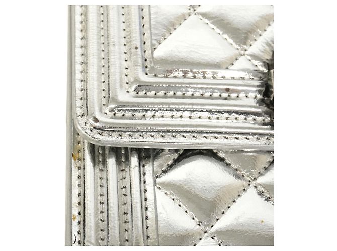 Borsa a Spalla Chanel Boy Chain Argento - vista 6